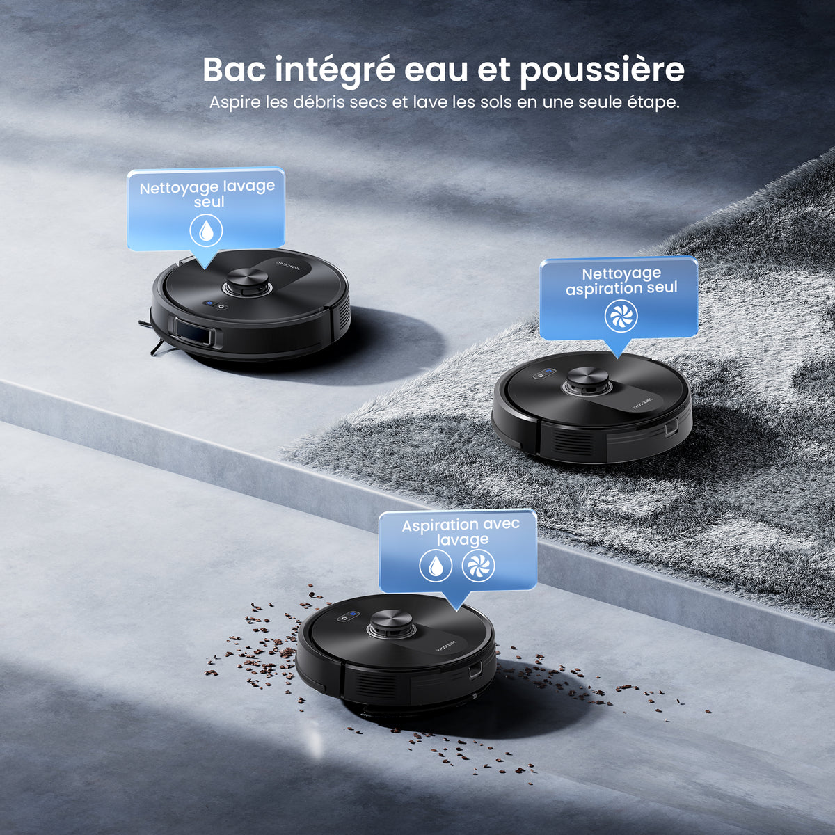 Proscenic Q10 Aspirateur Laveur Version Améliorée