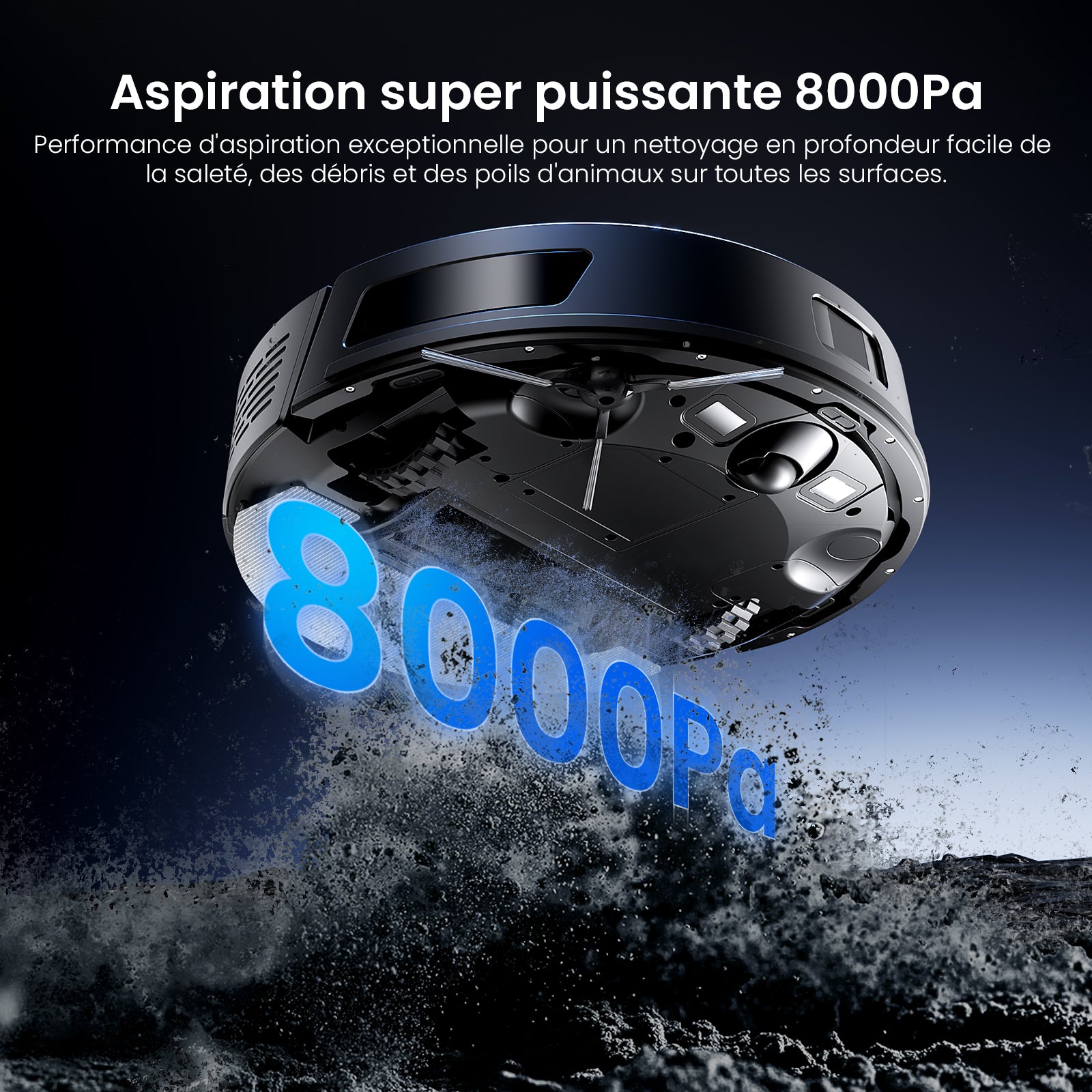 Aspirateur Robot avec Vidage Automatique - Proscenic Q8 Max+ 8000Pa