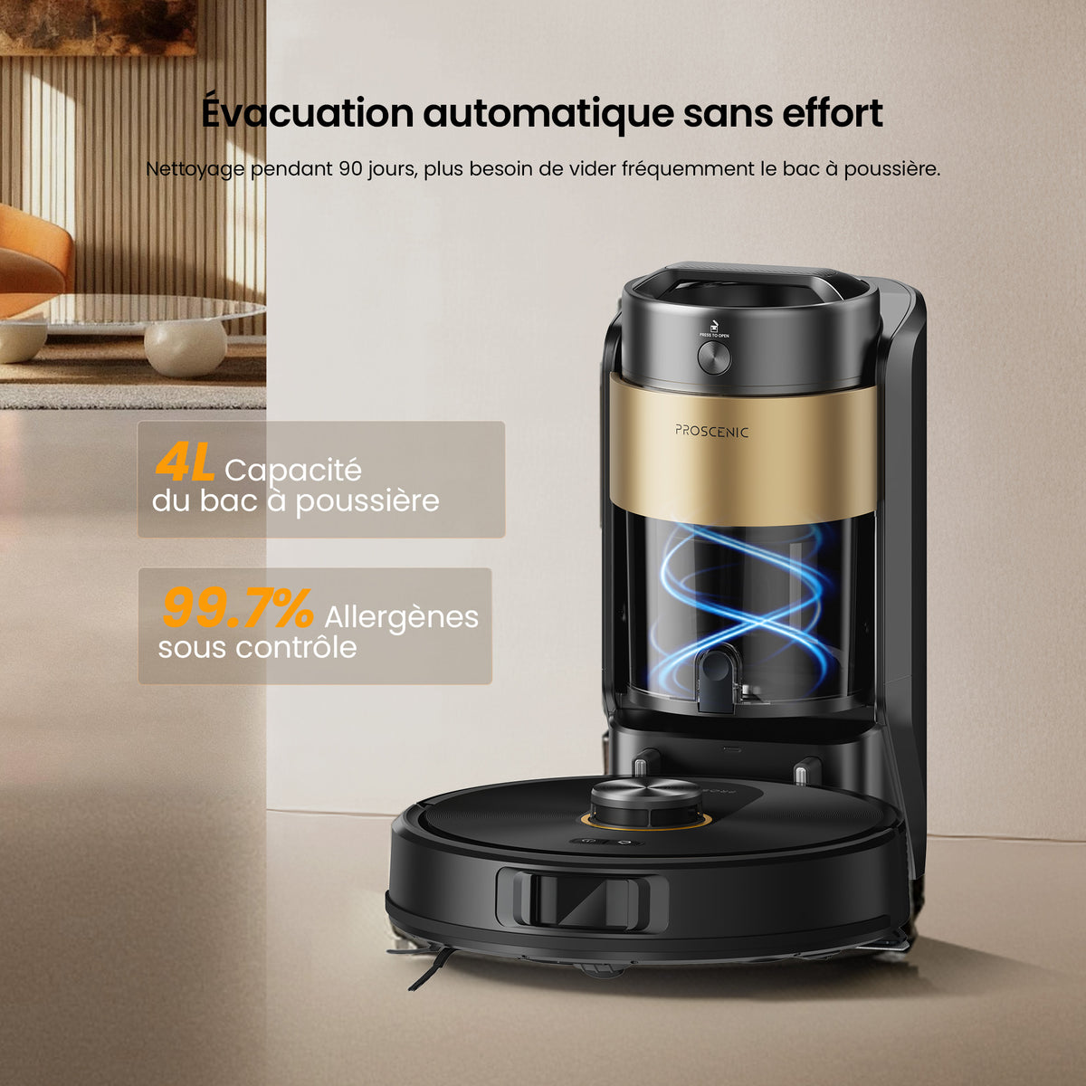 Aspirateur Robot Laveur Proscenic Q20 Plus | 10 000 Pa & 3D AI